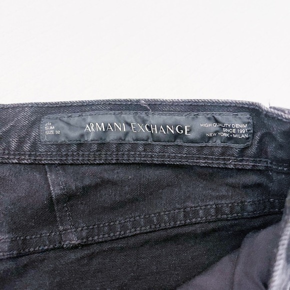 AX Armani Exchange Slim Black Denim Jeans J13 SZ32 - Picture 7 of 9